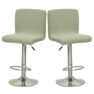 Imagem de Eco-Ancheng Conjunto de 2 capas de banco de bar com altura de balcão, bancos de bar giratórios, capas elásticas para balcão, banco alto para banco de bar, para cozinha, bar, café, 41