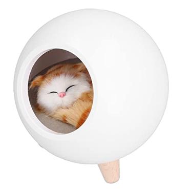 Imagem de Cryfokt Luz Noturna LED de Desenho Animado USB Lâmpada de Atmosfera de Gato Bonito para Quarto de Meninas, Luz Noturna de bebê Em Forma de Bola para Decoração de Casa, Quente de Bateria de 1200mAh
