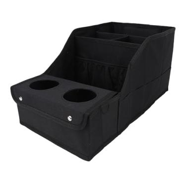 Imagem de POCREATION Organizador de Assento de Carro Caixa de Armazenamento para Banco Traseiro Com 5 Bolsos Principais 4 Bolsos de Rede 2 Porta-Copos para Brinquedos de Viagem Lanches Livros