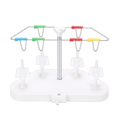 Imagem de Fabater Suporte de Linha de Carretel Adequado para Máquina de Costura Singe Serger 14HD854 S0100 Trapezoidal Multifuncional Suporte de 4 Linhas Altura Ajustável Móvel para Costura de