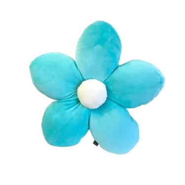 Imagem de Almofada Flor Margarida De Pelúcia Decoração sofá Quarto Sala 40x40cm(Tiffany)