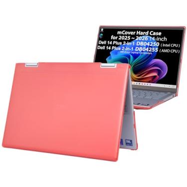 Imagem de mCover Capa compatível apenas com laptop Windows 2025-2026 14 polegadas Dell 14 Plus 2 em 1 DB04250 / DB04255 (Não serve para nenhum outro modelo Dell) - vermelho