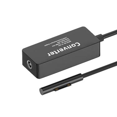 Imagem de DC 5,5 * Carregador magnético para laptop de 2,1 mm 65 W cabo adaptador para Surface Pro X 9 8 7 6 5 4 3, cabo de alimentação
