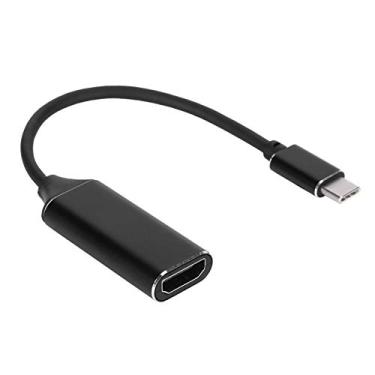 Imagem de Cryfokt Adaptador de Liga de Alumínio Tipo C para Transmissão de Sinal Estável para OS X Notebook Air Pro/ S10 4k Projetor Preto 7,9"
