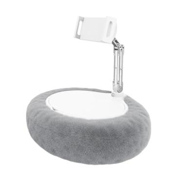 Imagem de Tangxi Suporte de Travesseiro para Tablet, Suporte Ajustável para Tablet Com Tigela de Lanche, Giratório de Leitura Viva-voz para Cama de Colo, para a (Tigela única cinza claro (5-8,7 polegadas))