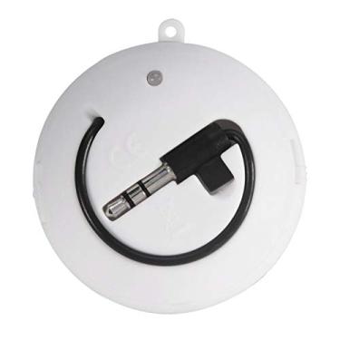 Imagem de ZJchao Alto-falante Portátil Mini Alto-falante Com Bateria Integrada Conector de áudio de 3,5 Mm para Celular MP3 PC para Viagens Ao Ar Livre Leve Design Compacto Retrátil (Branco)