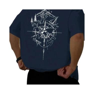 Imagem de Camiseta De Algodão Masculina plus Size Para O Verão Com Estampa De Ma