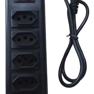 Imagem de Extensão Elétrica Coletek 5 Tomadas Filtro Linha Régua Bivolt