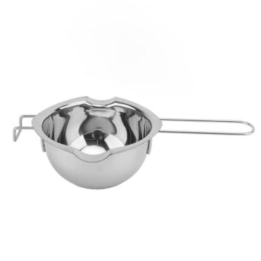 Imagem de QANYEGN Pote de derretimento de aço inoxidável, bicos duplos 500 ml pote de derretimento de chocolate, tigela de derretimento para derreter chocolate, doces, vela e cera