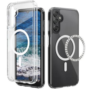 Imagem de IDweel Capa magnética para Galaxy A54 5G, compatível com Magsafe, absorção de choque à prova de choque, ajuste fino e leve, resistente a arranhões, HD transparente