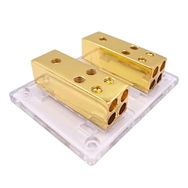 Imagem de WNDIZPHA 8 vias 4/8 Ga amplificador de áudio automotivo divisor de cabo de aterramento bloco de distribuição automática para carro, caminhão, reboque, trailer, etc. acessórios de carro