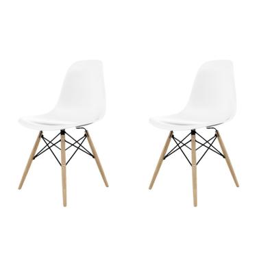 Imagem de Kit 2 Cadeiras Eames Pp Empório Tiffany Branco