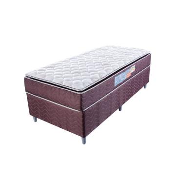 Imagem de Cama Box Solteirão D40 Classic C Pillow 108x198x50cm Montreal Marrom Bege