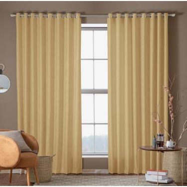 Imagem de Cortina Em Tecido Jacquard Para Sala E Quarto 2,00m X 1,60m (Bege)