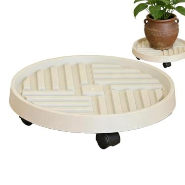 Imagem de Carrinho Para Plantas Com Rodas - Base para Vasos de Alta Resistência - Base Rolante de Plantas com Rodízios Bloqueáveis | para Vasos de Flores em Jardim e Pátio para Uso Interior e Exterior