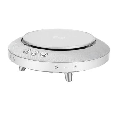 Imagem de Fockety Alto-falante Com Carregador Sem Fio, Som Surround 360° e Luz Dinâmica para Quarto de Escritório Doméstico, Baixo Integrado de 15 W e Alto-falante de Alta Frequência de 5 W