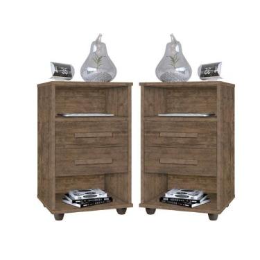 Imagem de Kit 2  Mesas de Cabeceira Cielo - Mesinha quarto -  Mizza Decor - São 