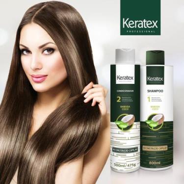 Imagem de Kit Shampoo / Condicionador Reconstrução Capilar - 800/500ml Keratex -