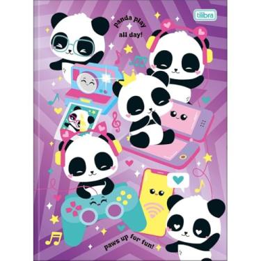Imagem de Caderno Lovely Friends Pandas Universitário Brochura TILIBRA - 80 Folhas (Panda Play)
