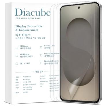 Imagem de DIACUBE [Pacote com 3] Para Samsung Galaxy S24/S24 Plus/S24 Ultra/S23/S22/S21/Note 20, pacote com 3 protetores de tela fosco antirreflexo, [suporte para desbloqueio de impressões digitais