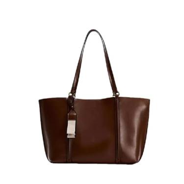 Imagem de BCMCBV Bolsa feminina para viagem grande bolsa de documentos de trabalho feminina vintage documento grande bolsa viagem café cor luxo, Preto, One Size