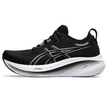 Imagem de ASICS Tênis de corrida feminino Gel-Nimbus 26, Preto/grafite cinza, 10 Wide