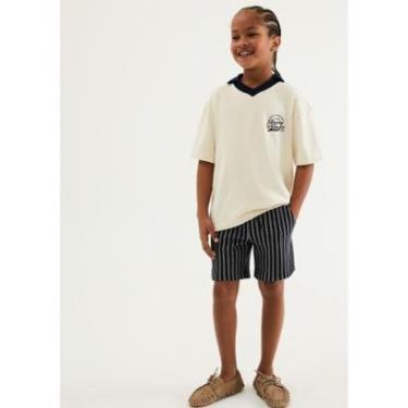 Imagem de Bermuda Infantil Menino Fio Tinto Listrada-Masculino