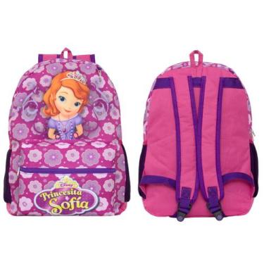 Imagem de Mochila Escolar Infantil Princesa Sofia Desenho Roxa Costa - TOYS 2U