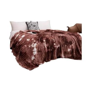 Imagem de Cobertor De Flanela Tie Dye, Espesso E Quente Para Camas, Sofás, Taman