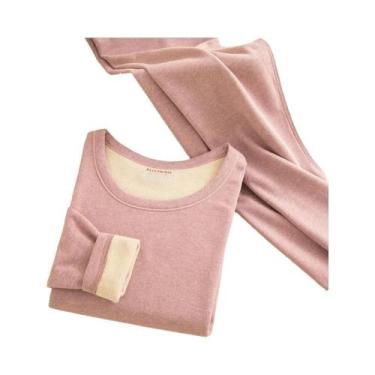 Imagem de Conjunto De Roupa Térmica De Lã E Seda Para Homens E Mulheres, Calças 