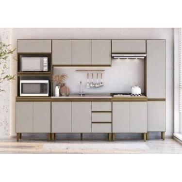 Imagem de Cozinha Modulada 6 Peças 2 Aéreos 2 Balcões e 1 Torre Quente e 1 Panel