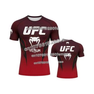 Imagem de Camiseta De Treinamento De Verão UFC Impressão 3D Masculina Manga Curt