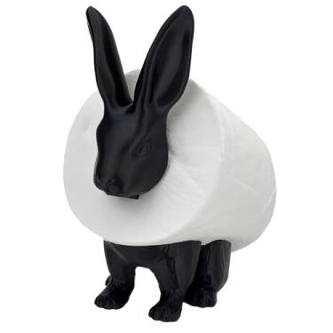 Imagem de Suporte de papel higiênico de coelho, ferramenta de banheiro para decoração de coelho, suporte de rolo de papel de coelho impresso em 3D, adorável decoração de banheiro para casa, banheiro, área de