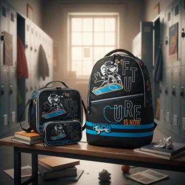 Imagem de Kit Mochila Costas Lancheira E Estojo Box Tigor Future 2026 - Tigor T.