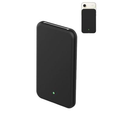 Imagem de Capa para bateria Apple iPhone Air MagSafe, capa protetora de silicone macio WUNIAK antiderrapante, resistente a arranhões e choques, sem obstrução na conexão, preta