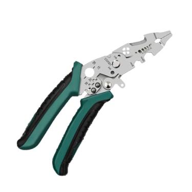 Imagem de Alicate Descascador De Fios E Cabos,Alicate Decapador Angular para Cabos | Multifuncional Para Fios - Para Eletricista Casa Oficina Automóvel Indústria Reparação