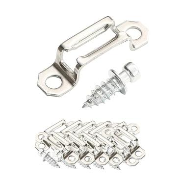 Imagem de Wswqop Conjunto de 100 Peças de Conectores Invisíveis, Parafusos de Fixação, Conectores para Móveis, Dobradiça 2 em 1 para Armários, Prata, Full