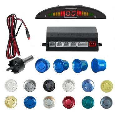 Imagem de SANDETOUN Kit de sensor de estacionamento kit de sensor de reserva sensor reverso para carro 18 opções de cores para sondas ajustável alarme volume profissional sensor de reversa para carro assistente