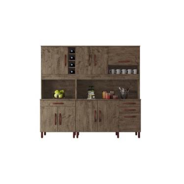 Imagem de Cozinha Completa Armário E Balcão 9 Portas 3 Gavetas 4 Prateleiras e A