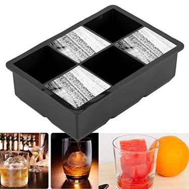 Imagem de Forma de Cubos Gelo Silicone com 6 Cavidades Bandeja Chocolate e Balas Ferramentas Cozinha Culinária Alimentar Sem BPA Aprovado pela FDA Antiaderente