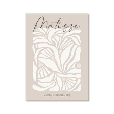 Imagem de Arte de parede abstrata Henri-Matisse pôsteres minimalistas boho arte flor impressão em tela Matisse planta botânica para quarto escritório cozinha decoração (SKU3,50.8x71.1 cm = (50x70cm), sem