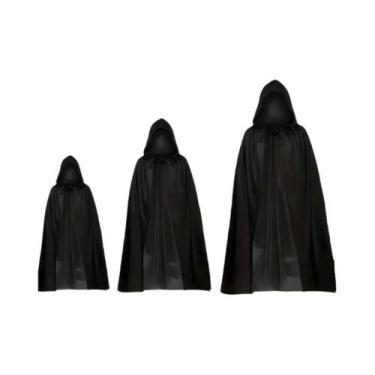 Imagem de Fantasia De Bruxa Malvada De Halloween, Capa Longa Clássica Com Chapéu