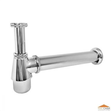 Imagem de Sifão Para Pia De Cozinha 1.1/2 X 2 X 30Cm Em Latão Cromado