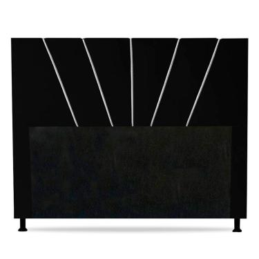 Imagem de Cabeceira Cama Box Casal Queen Size Dallas 160Cm Preto