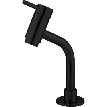 Imagem de Torneira De Lavatório Ravena Banca Giratória 1-2 93050 1-4 Volta Preta Pevilon