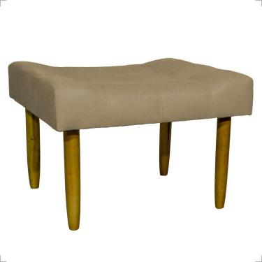 Imagem de Puff Decorativo Confortável Retangular Para Sala Recepção Quarto Requinte Suede Cores Pés Palito