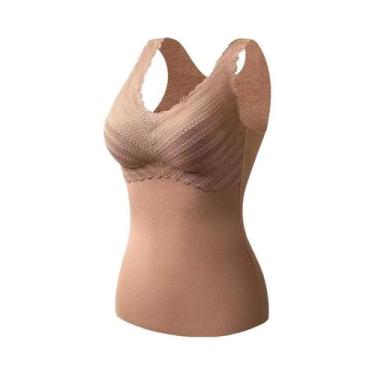 Imagem de Camiseta De Veludo Slim Fit Para Mulheres, Roupa Térmica Quente E Refo