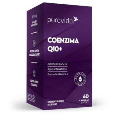 Imagem de Coenzima Q10+ 200mg Pura Vida 60 Cápsulas-Unissex