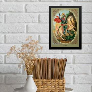 Imagem de Quadro Decorativo São Jorge Antigo 45X34Cm