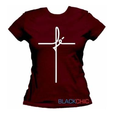 Imagem de Camiseta Fé Jesus Evangélica Gospel Baby Look Feminina - Blackchic, Vi